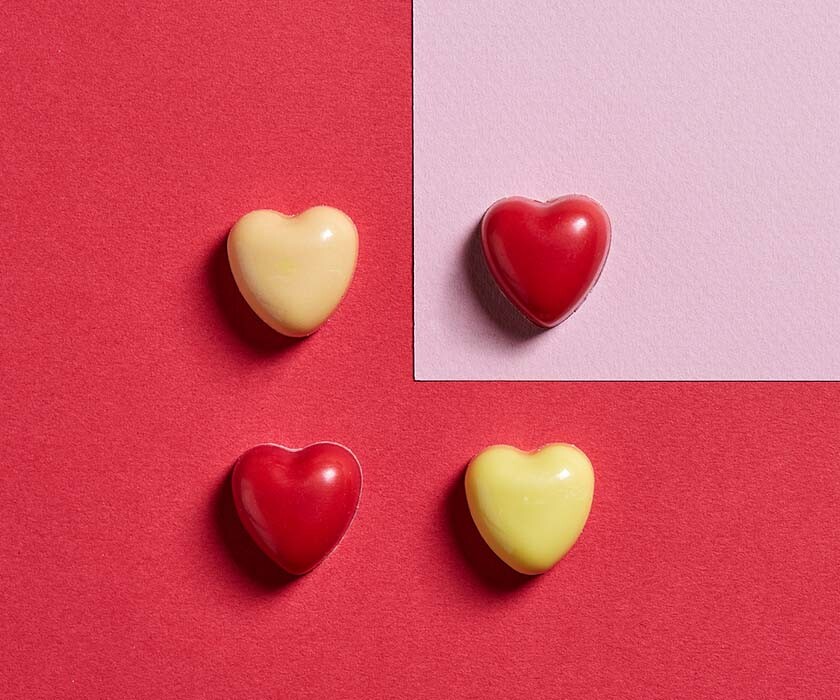 Plumier of hearts Boxes of chocolates
