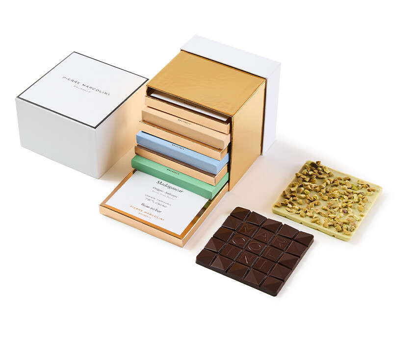 Cube of 7 creations and grands cru tablets